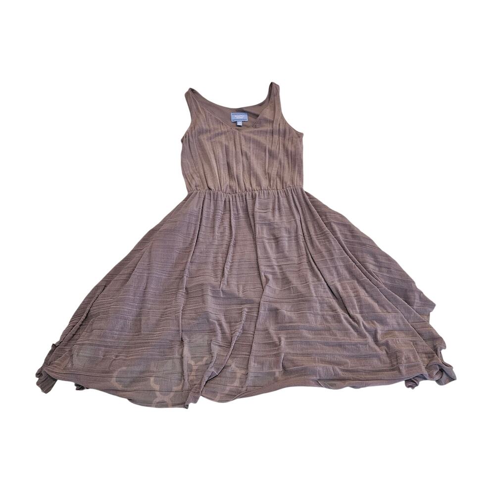 Simply Vera Vera Wang Womens PXS Gray Sleeveless Handkerchief Hem Dress